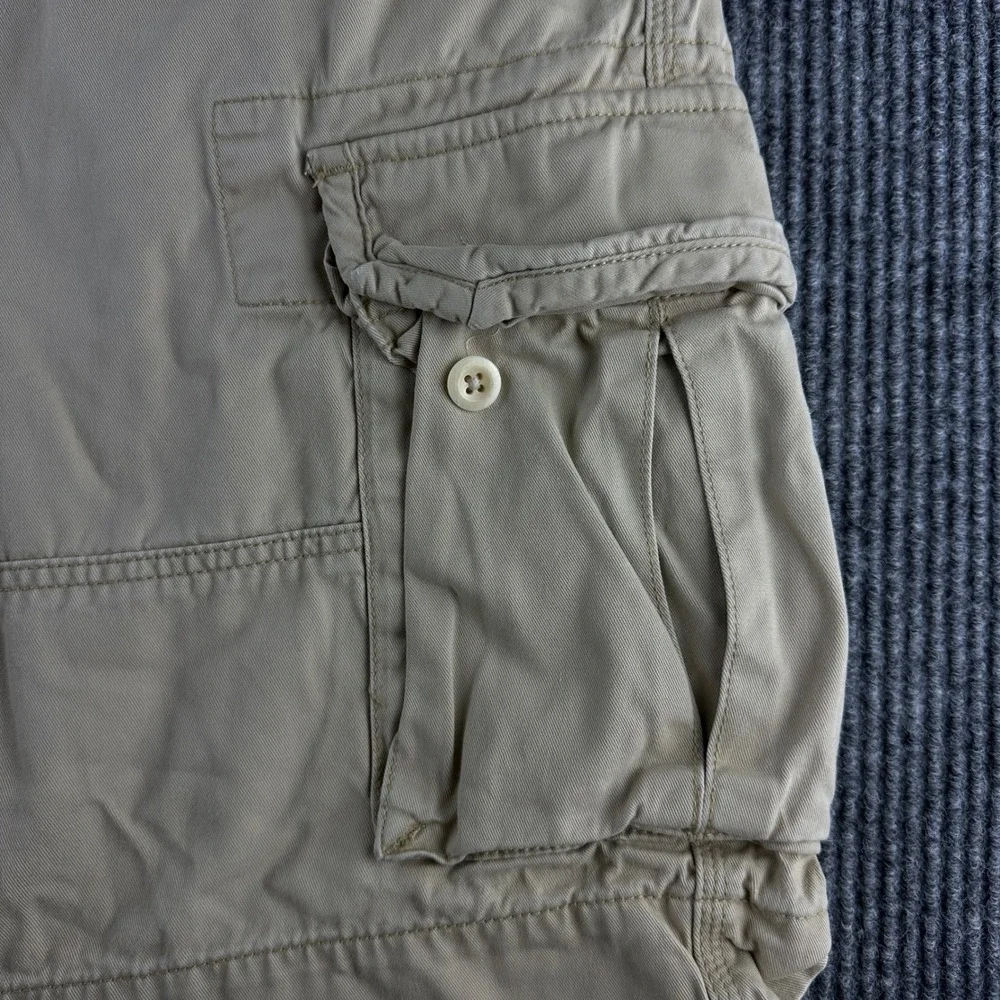 Polo Ralph Lauren Mens Classic Polo Chino Cargo Shorts Tan Khaki Cotton Size 38